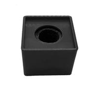 Estación de bandera de micrófono de ABS ligera, portátil, cuadrada, antideslizante, compatibilidad con varilla de micrófono de 25 a 42 mm