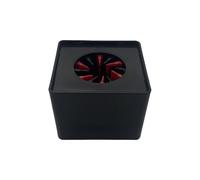 Estación de bandera de micrófonos cuadrados con inserto de algodón ajustable para entrevistas profesionales, grabador de ABS, micrófono, logotipos, estación de bandera