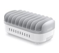 Estación de Carga 10 Puertos- NTONPOWER 120W Estación de Carga Base de Carga Multifunción, USB Estación de Carga Inteligente para hogar, Restaurant, Hotel, Colegio, Centro Comercial, Aeropuerto, etc.