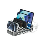 estación de carga 4smarts Equipo 100W 5C/1A incl. 6 cables, gris espacial