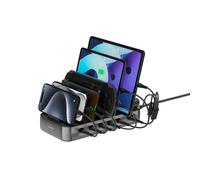 estación de carga 4smarts Team 100W 5C/1A incl. 6 cables, negro