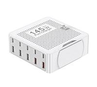 Estación de carga de auriculares con 10 puertos USB con salida de 145 W, PD y QC3.0 Smart Detection | Base de alimentación multidispositivo para smartphones, portátiles, tabletas, relojes y