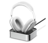 Estación de carga de auriculares para AirPods Max 2024 y 2020 - Base de carga magnética inalámbrica para auriculares con doble conector Lightning y tipo C