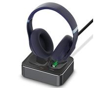 Estación de carga de auriculares para Beats Studio Pro - Soporte magnético para cargador de auriculares con conectores USB-C y micro USB duales (gris espacial)