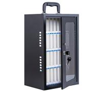 Estación de carga de dispositivos móviles de 36 posiciones y gabinete de almacenamiento, solución eficiente de gestión de dispositivos móviles para teléfonos escolares, solución de carga segura