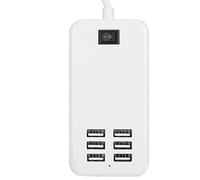 Estación de Carga de Dispositivos múltiples, estación de Carga rápida portátil de 4 Puertos USB, Adaptador de Cargador de Escritorio de 30 W para Viajes de Oficina en casa(yo)