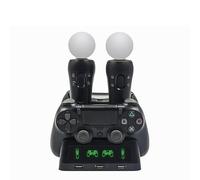 Estación de Carga de Mando para PS4 PSVR VR Move para PS Move, Estación de Carga de Mando Doble con Indicadores LED