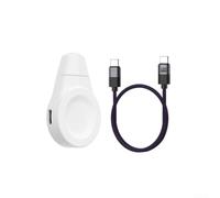 Estación de carga de reloj inteligente para Huawei Gt6 Pro Gt6 Watch5 5 Pro D D2 modelos con carga rápida, regulación de voltaje segura, acabado negro (blanco 1,2 m)
