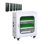 Estación de carga de teléfono, 50 ranuras con cerradura de metal para uso en aula y oficina, organiza dispositivos de forma segura, ideal para escuelas y lugares de trabajo