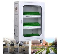 Estación de carga de teléfono móvil de 6 puertos con ruedas y cerradura de combinación USB para escuela, iglesia, aeropuerto, solución de almacenamiento de teléfono celular recargable segura