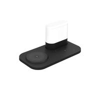 Estación de carga inalámbrica 3 en 1 de 15 W con luz nocturna y cargador rápido de inducción inalámbrico para iPhone, Samsung y otros teléfonos.