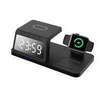 Estación De Carga Inalámbrica | 4 En 1 Accesorios Rápidos Inalámbricos para Varios Relojes,Reloj Despertador con Estacion De Carga,para Uso En Hogar Oficina Vehículo Viajes Y Aventuras