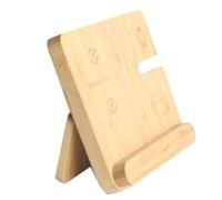 Estación De Carga Inalámbrica: Cargador Inalámbrico De Madera De Bambú, Tapete De Escritorio Con Soporte De Madera, Accesorios Portátiles | Muelle De Carga Rápido 15W Para Smartphones, Teléfono Móvil,