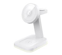 Estación de carga inalámbrica para teléfonos celulares, cargadores de la serie Watch para Apple, magnéticos, color blanco