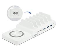 Estación de Carga inalámbrica y USB Delock 2X USB-C + 3X USB-A con 110W