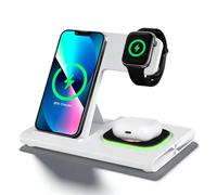 Estación de carga inductiva 3 en 1 para Samsung Wireless Charger Plegable Estación de carga para Samsung Watch y teléfono móvil Compatible con Galaxy S25/S24/S23/S22, Watch 8/7/6/5/4 y Galaxy Buds