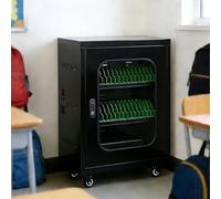 Estación de Carga Móvil Comercial - Gabinete de Carga USB para 30/40/50/60 Dispositivos, Almacenamiento de Teléfonos Inteligentes Bloqueable con Ruedas para Oficina, Hotel, Minorista Black-40