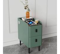 Estación de carga multifuncional para mesita de noche con puertos USB y luz LED para una cómoda carga y almacenamiento de dispositivos en dormitorios y salas de estar