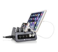 Estación de Carga Múltiple - COMPULOCKS - DC/POS - 5 Puertos USB y USB-C - Blanco