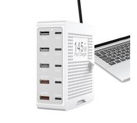 Estación de Carga Múltiple USB | Estación Carga Portátil - Cargador Portátil 145W PD QC3.0 10 Puertos para Reloj Portátil Auriculares Teléfono Hogar
