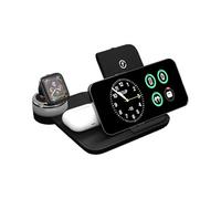 Estación de carga para múltiples dispositivos, estación de carga magnética 4 en 1 - Adaptador de cargador de teléfono magnético plegable | Cargador de reloj para tableta de teléfono móvil con l