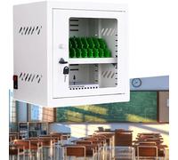 Estación de carga para teléfono con 20 ranuras, armario de seguridad y almacenamiento para teléfonos celulares montado en la pared, estación de carga con cerradura para escuelas y oficinas, 12 y 20