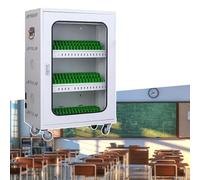 Estación de carga para teléfono de pared con 20 ranuras, almacenamiento seguro para teléfonos celulares, ideal para escuelas, aulas y eventos. Gabinete de carga eficiente para 60 dispositivos.