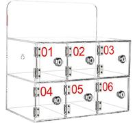 Estación de carga portátil para teléfono con 2, 4, 6, 8 ranuras, caja de bloqueo acrílica para oficina, aula, armario de almacenamiento montado en la pared, tablero de bolsillo seguro, solución de