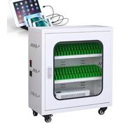 Estación de carga portátil para teléfonos, armario de carga seguro con 40 ranuras, ideal para escuelas, bibliotecas y oficinas. Organiza y enciende dispositivos de manera eficiente