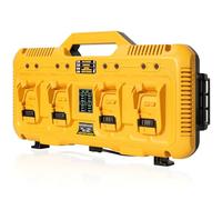 Estación de carga rápida de batería de 8 A para baterías Dewalt, estación de carga DCB104 de 4 puertos, apto para baterías de 12 V máximo, 20 V MAX y Flex de 20 V/60 V, compatible con Toughsystem 1.0