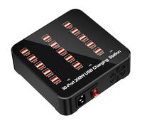 Estación de Carga Rápida USB - Base de Alimentación Múltiple - Enchufe Inteligente para Teléfono Portátil Casa Coche Dormitorio Cocina Escuela Tableta