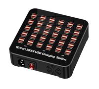 Estación de carga rápida USB - Conector de cargador USB múltiple, enchufe portátil para smartphone, tableta, ordenador, coche, viajes en casa