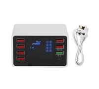 Estación de carga rápida USB multipuerto compacta y versátil con tecnología de carga inteligente, amplia compatibilidad con dispositivos y