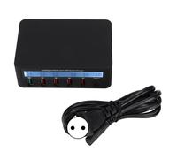 Estación de carga súper rápida, compatibilidad universal, torre USB de 6 puertos, torre USB múltiple para iPhone, Android y tabletas con