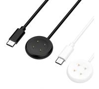 Estación de carga USB-C en blanco y negro, 2 unidades, 1 m, compatible con Google Pixel Watch 2 y 3, para Fitbit Versa 4/3, Sense 2/Sense, Ace LTE