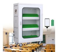 Estación de carga USB de 12 ranuras con taquillas seguras, solución de carga perfecta para dispositivos móviles para escuelas, oficinas y lugares de trabajo, carga rápida, segura y cómoda