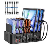 Estación de Carga USB de 16 Puertos, Cargador de 150W, Adaptador de Corriente, con Separador Ajustable y extraíble, concentrador de alimentación USBC, Compatible con iPhone16/Galaxy S25/Google/table
