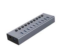 Estación de carga USB Hub Multi USB, Interruptor Divisor De Varios Puertos, Toma De Acoplamiento Con Tecla De Encendido Y Apagado, Adaptador/cargador De Energía Con Ranura For Enchufe USB 3,0 Múltiple