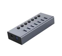 Estación de carga USB Hub Multi USB, Interruptor Divisor De Varios Puertos, Toma De Acoplamiento Con Tecla De Encendido Y Apagado, Adaptador/cargador De Energía Con Ranura For Enchufe USB 3,0 Múltiple