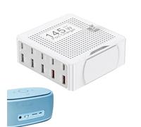 Estación De Carga USB Multiport-Hub Fast Charge De 10 Puertos, PD QC3.0 Tipo-C Dock, 145W Adaptador De Cargador | Estación De Alimentación Inteligente Para Tableta Portátil Teléfono Mira El Escritorio