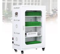 Estación de carga USB portátil con ruedas, casillero de almacenamiento multidispositivo para escuela, aeropuerto, oficina, concentrador recargable para smartphone con cerradura de llave