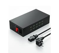 Estación de carga USB,Skazeke concentrador de carga de escritorio de 10puertos de 200W/20A,salida de4,5V/3,6A,5V/3,4A,9V/2,5A,carga de 2V/2A para dispositivos Apple, teléfonos inteligentes