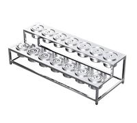 Estación de condimentos de pizza de acero inoxidable de doble fila para especias extraíble, contenedor de alimentos para encimeras de cocina (91 x 37 x 26 cm-B), perfecto para chefs y cocineros
