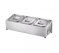 Estación de condimentos para pizza, dispensador de condimentos de acero inoxidable, organizador de especias de mostrador con diseño de asa para condimentos, salsas, ensaladas, mermeladas e ingredien