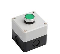 Estación de control de botón pulsador, 1 interruptor Interruptor de botón pulsador de hongo de parada/arranque (paquete de 1 - autorretorno)