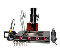 Estación de desoldadura - Estación de retrabajo IR BGA 4 en 1 con sensor de temperatura, soporte para PCB, kit de soldador para placas de circuito densamente montadas