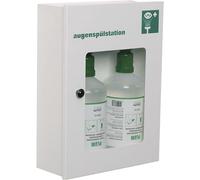 Estación de emergencia para ojos con botellas de lavado plum, con 2 x 1000 ml Na l 0,9%