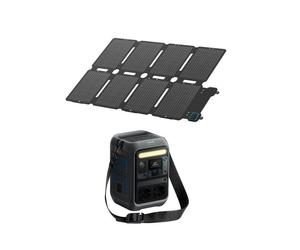 Estación de energía Anker Solix C300X 288Wh 1 puerto AC 300W Batería LiFePO4 Panel solar PS100X