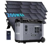 Estación de energía P5000 Pro de 4000 W con 4 paneles solares de 200 W, generador solar de 5120 Wh con batería LiFePO4, carga rápida de 1,8 horas, para emergencias, edición limitada de otoño