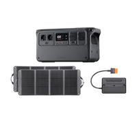 Estación de energía portátil DJI Power 1000, 1024 Wh generador solar con 2×paneles 120W, 1×controlador MPPT, para camping/caravanas, carga rápida 70 min, 2200W potencia estable.